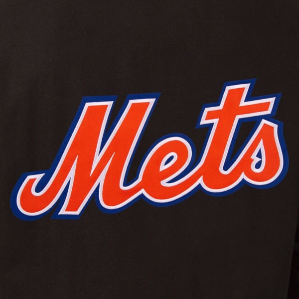 NEW YORK METS Men's Wool and Leather Reversible One Logo Jacket