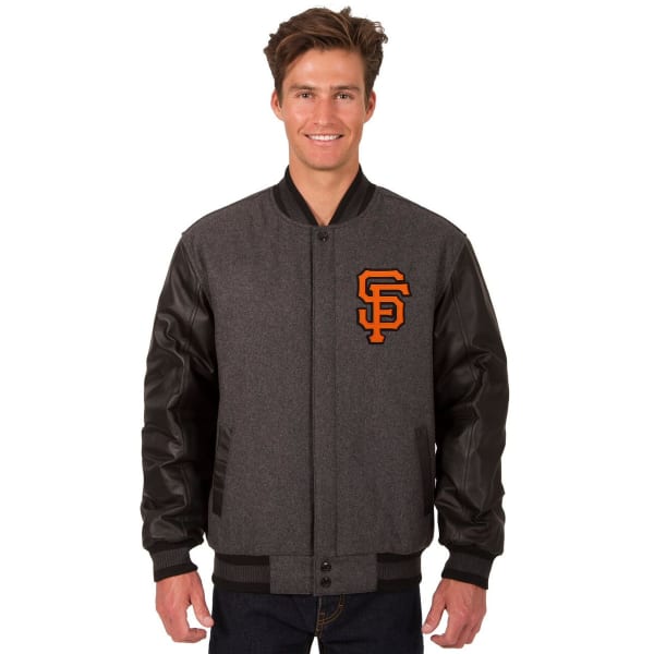 SAN FRANCISCO GIANTS Men's Wool and Leather Reversible One Logo Jacket