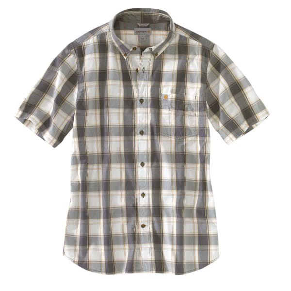 CARHARTT Men's Essential Plaid Button Down Short-Sleeve Shirt