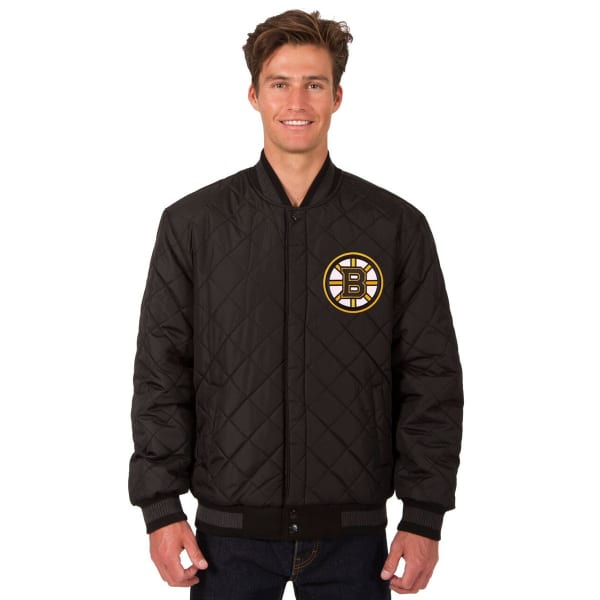 BOSTON BRUINS Men's Wool and Leather Reversible Logo(2) Jacket