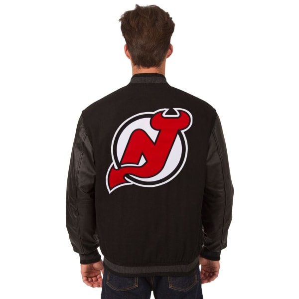 NEW JERSEY DEVILS Men's Wool and Leather Reversible Logo(2) Jacket