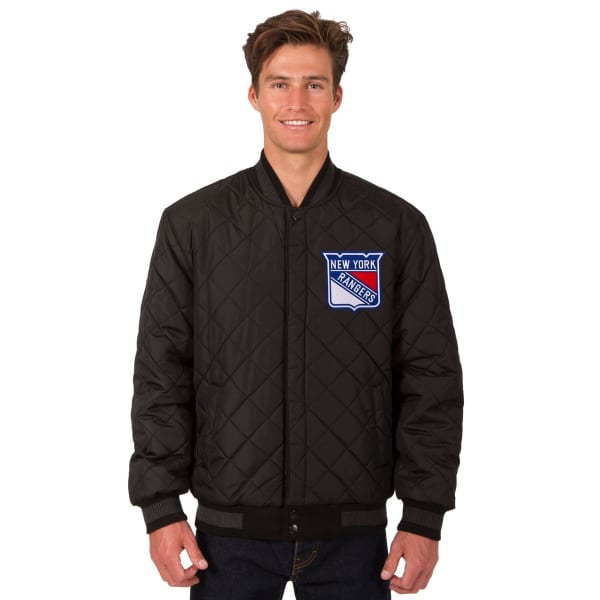 NEW YORK RANGERS Men's Wool and Leather Reversible Logo(2) Jacket