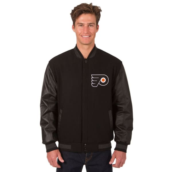 PHILADELPHIA FLYERS Men's Wool and Leather Reversible Logo(2) Jacket