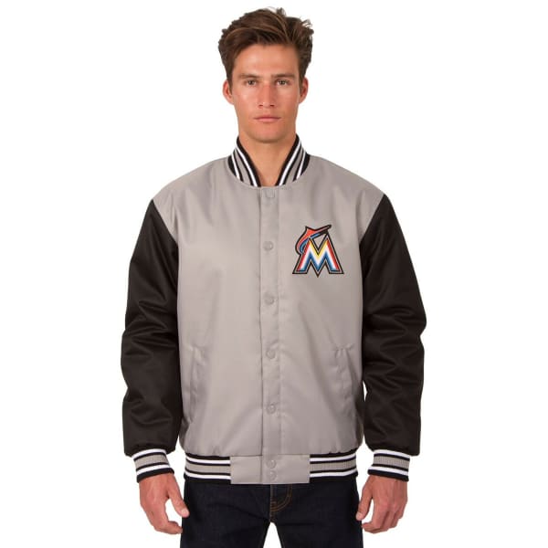 MIAMI MARLINS Men's Poly Twill Embroidered Jacket