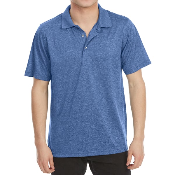 BCC Men's Performance Marled Short-Sleeve Polo Shirt