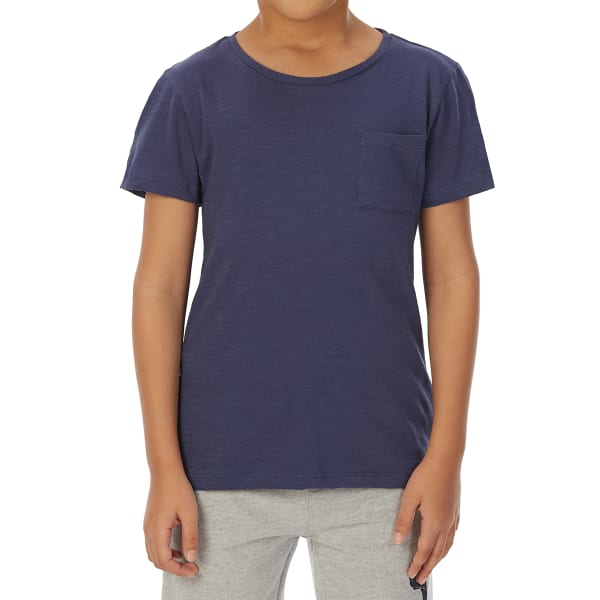 MINOTI Big Boys' Basic Pocket Slub Short-Sleeve Tee