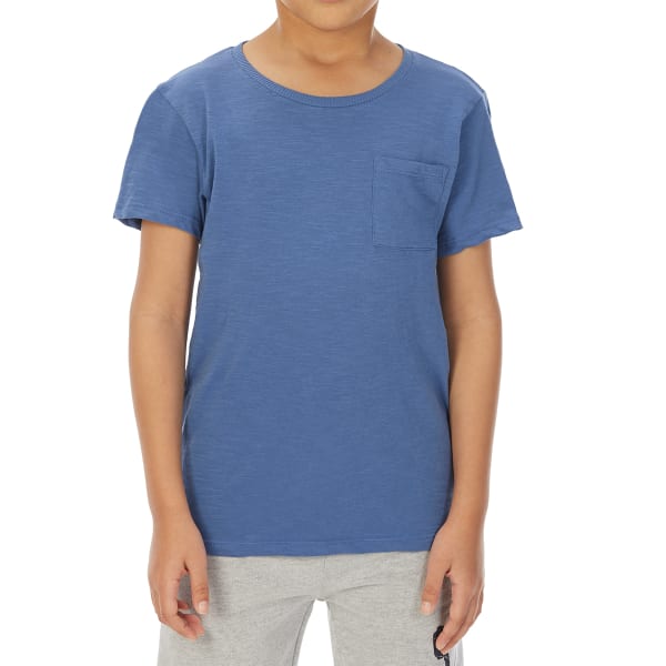 MINOTI Big Boys' Basic Pocket Slub Short-Sleeve Tee