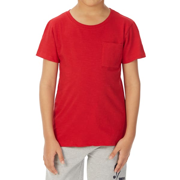 MINOTI Big Boys' Basic Pocket Slub Short-Sleeve Tee