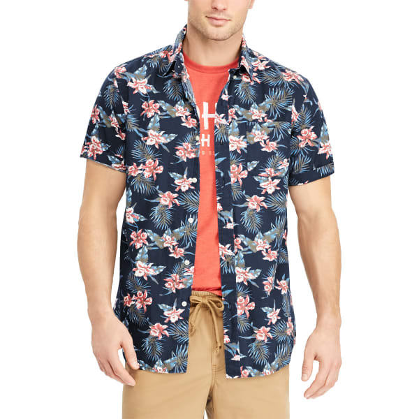 CHAPS Men's Floral Sport Short-Sleeve Shirt