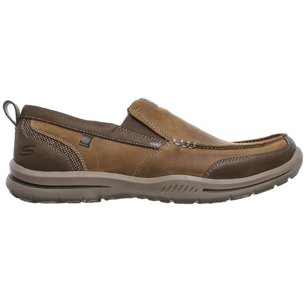 SKECHERS Men's Relaxed Fit: Elected -  Brano Casual Slip-On Shoes, Desert