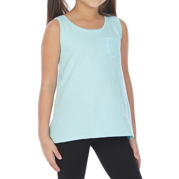 MINOTI Big Girls' Basic Pocket Slub Tank Top