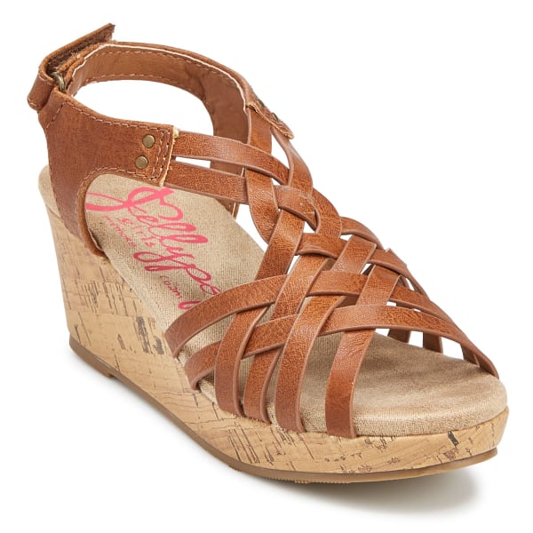 JELLYPOP Girls' Golden Wedge Sandals