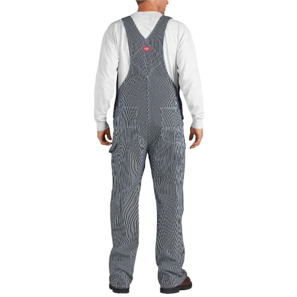 DICKIES Men's Striped Bib Overalls, Hickory Stripe