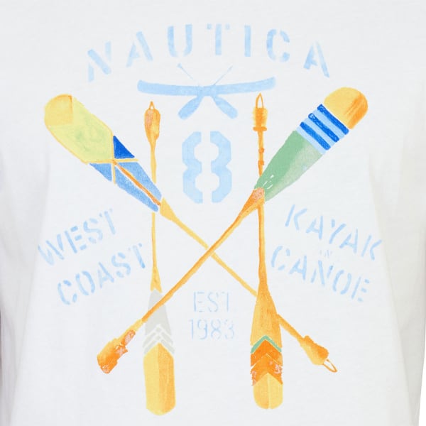 NAUTICA Men's Kayak Canoe Crew Graphic Tee
