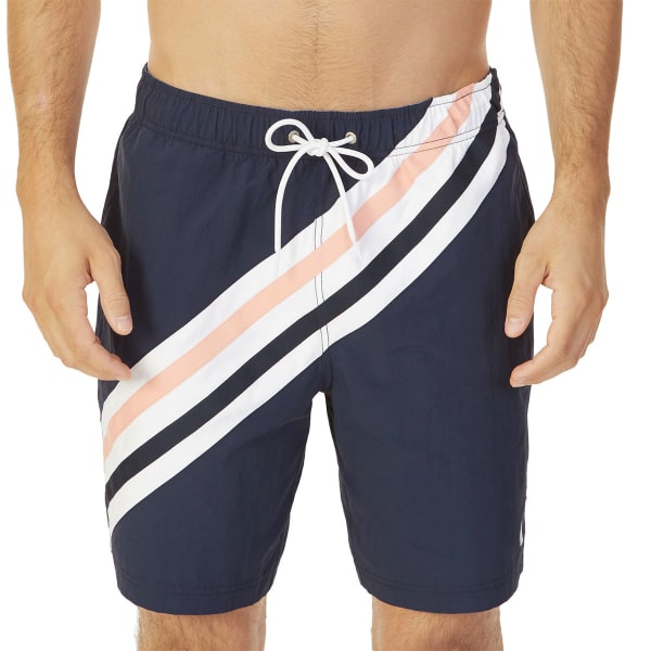 NAUTICA Men's Quick-Dry Striped Swim Trunks