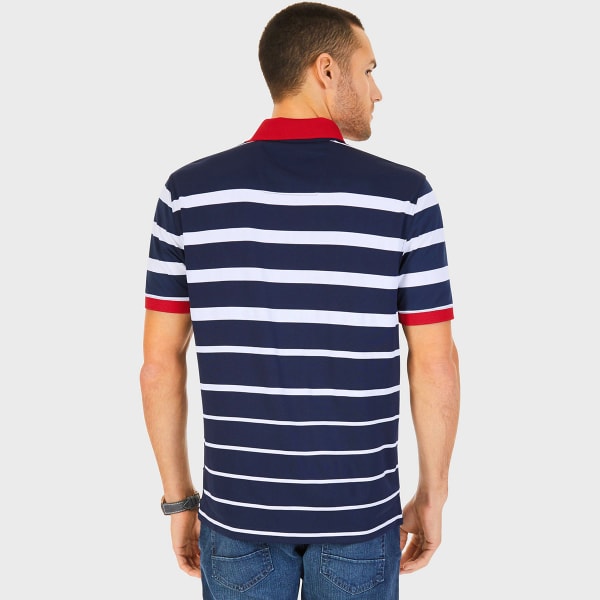 NAUTICA Men's Striped Performance Polo Shirt