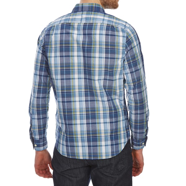 NAUTICA Men's Large Leno Plaid Woven Long-Sleeve Shirt