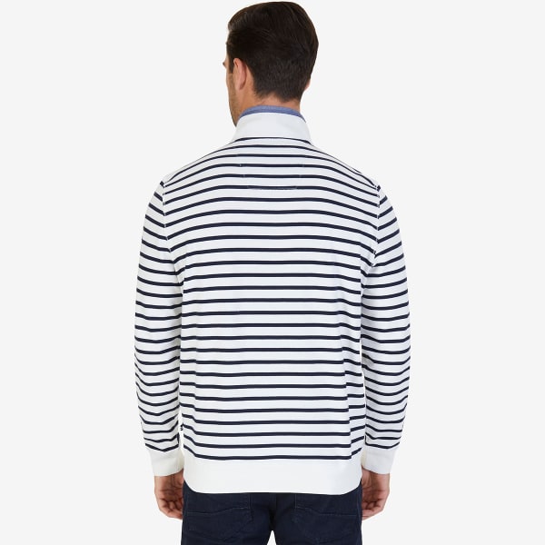 NAUTICA Men's Striped Funnel Neck Pullover