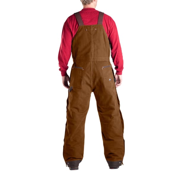 DICKIES Men's Sanded Duck Insulated Bib Overall, Extended Sizes