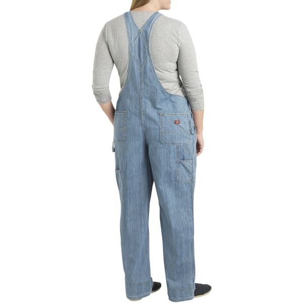 DICKIES Women's Relaxed Fit Straight Leg Bib Overall, Extended Sizes