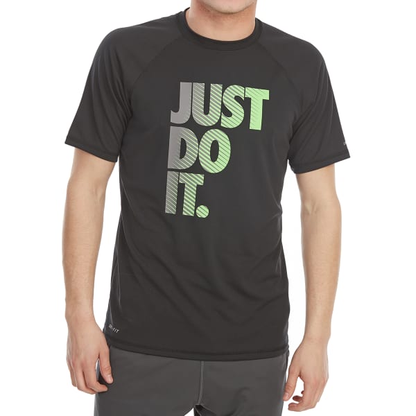 NIKE Men's Hydroguard Dri-FIT Just Do It Short-Sleeve Rash Guard