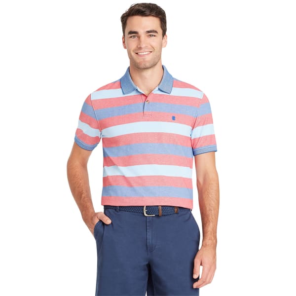 IZOD Men's Advantage Performance Stripe Short-Sleeve Polo Shirt