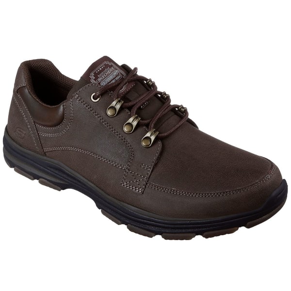 SKECHERS Men's Garton- Briar Casual Shoes, Chocolate Brown, Wide