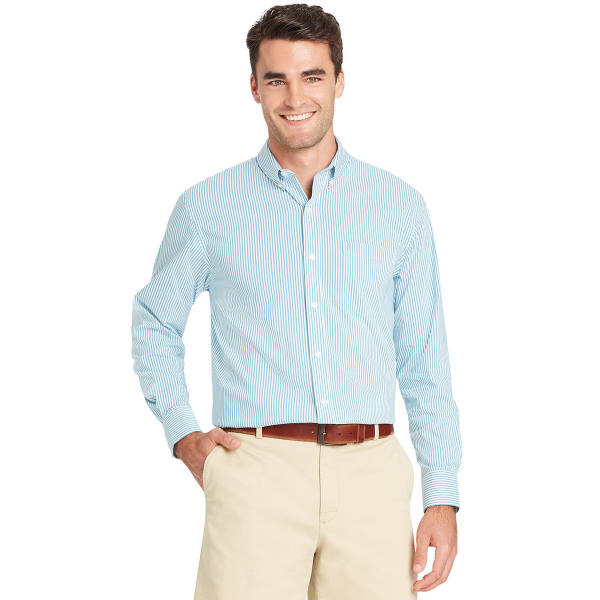 IZOD Men's Essential Stripe Long-Sleeve Shirt