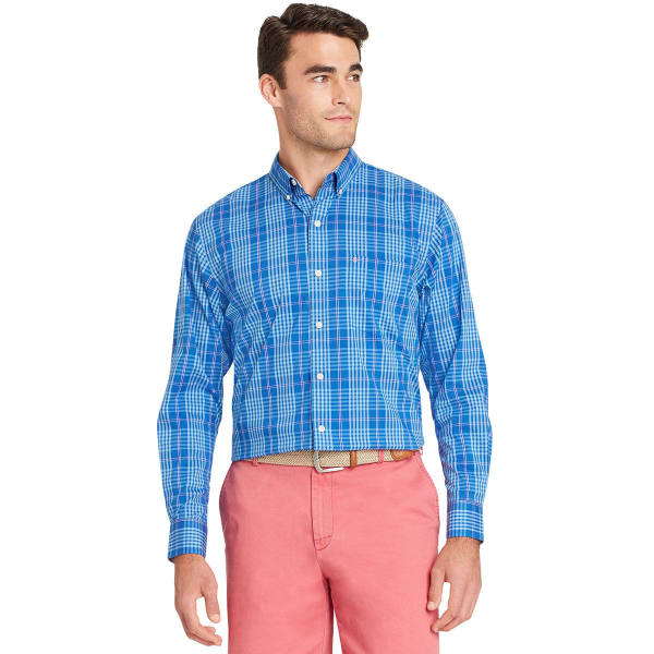 IZOD Men's Essential Plaid Long-Sleeve Shirt