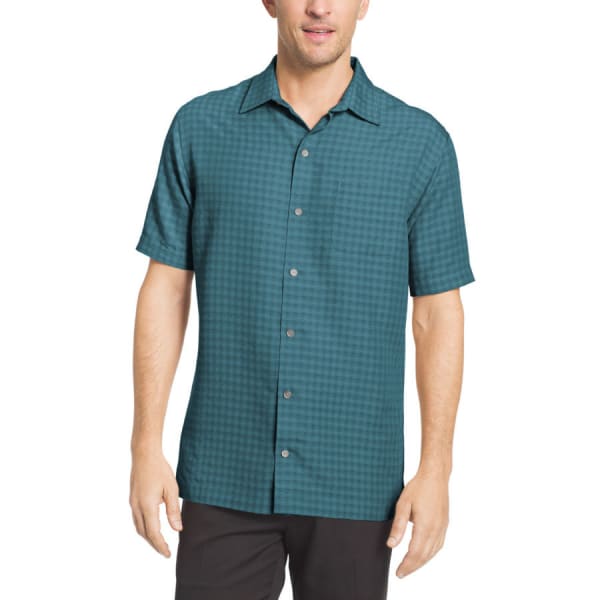 VAN HEUSEN Men's Grid Short-Sleeve Shirt