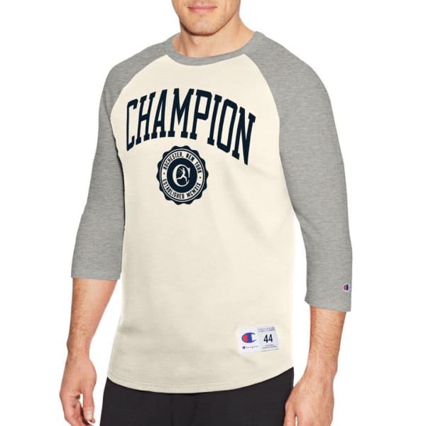 CHAMPION Men's Heritage Baseball Slub ¾-Sleeve Tee