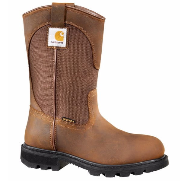 CARHARTT Women's 10-Inch Safety Toe Wellington Boots, Bison Brown