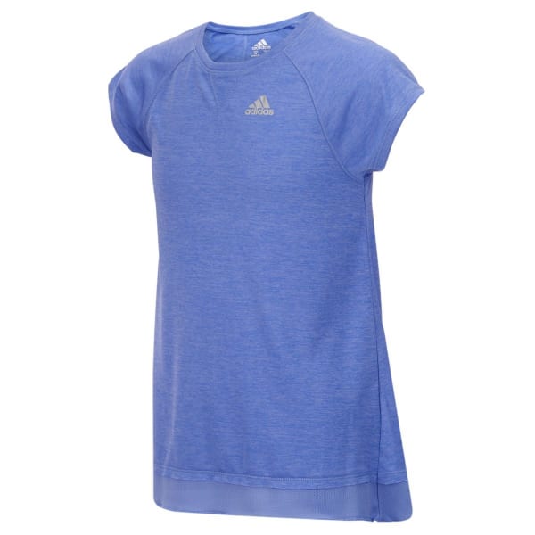 ADIDAS Girls' Melange Short-Sleeve Performance Top