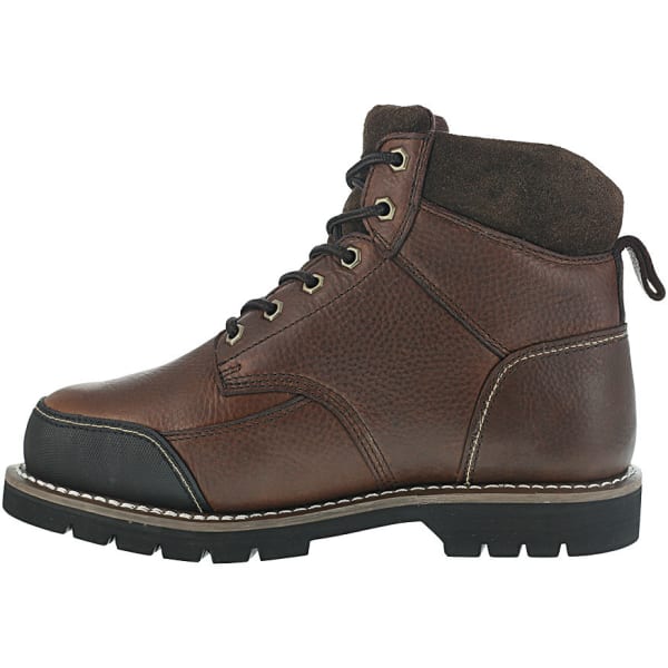 IRON AGE Men's Dozer Steel Toe 6 in. Internal Met Guard Work Boots, Brown