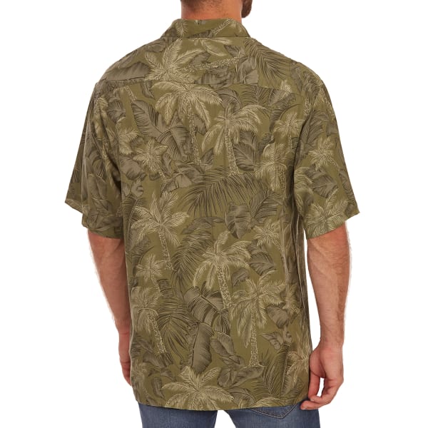 CAMPIA MODA Men's Tonal Tropical Print Rayon Short-Sleeve Shirt