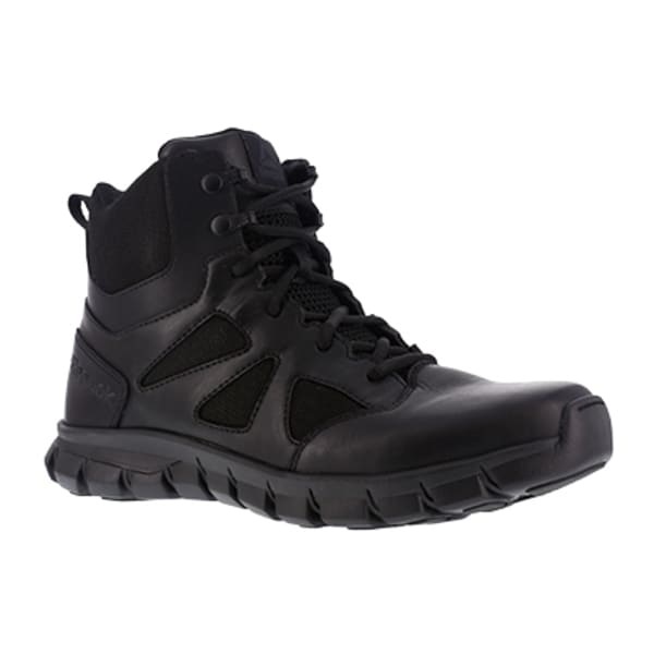 REEBOK WORK Men's Sublite Cushion Tactical Soft Toe 6" W/ Side Zip Tactical Boot, Black