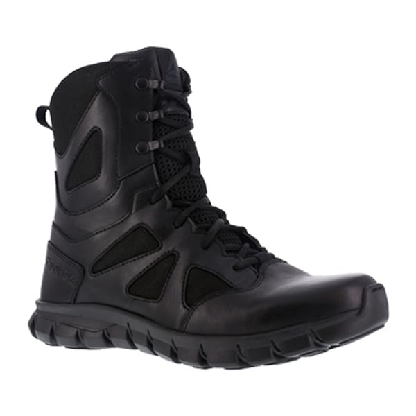 REEBOK WORK Men's Sublite Cushion Tactical Soft Toe 8" Waterproof Tactical Boot, Black