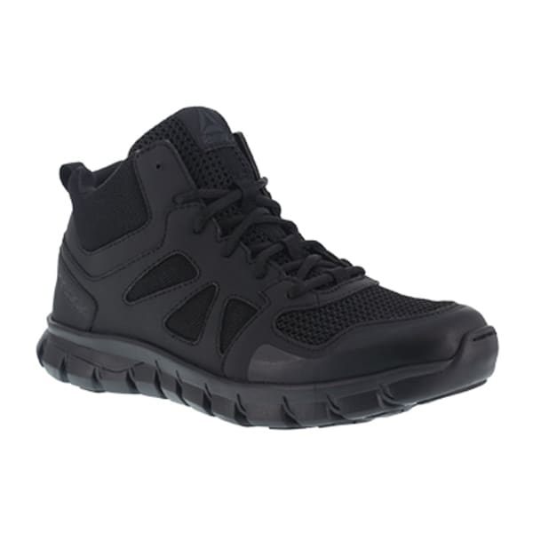 REEBOK WORK Women's Sublite Cushion Tactical Soft Toe Mid Tactical Shoe, Black