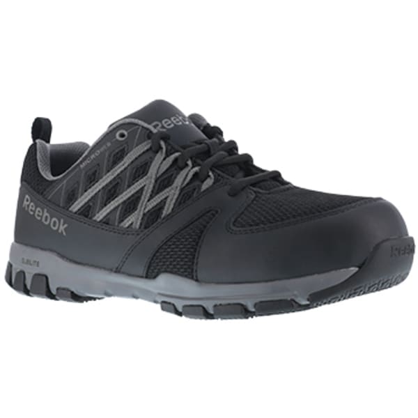 REEBOK WORK Women's Sublite Work Steel Toe Athletic Oxford Sneakers, Black/Grey