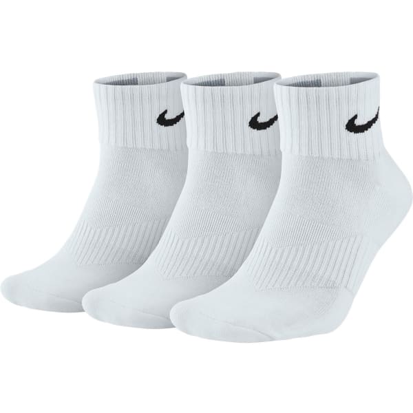 NIKE Unisex Perfect Cushion Quarter Training Socks, 3 Pair