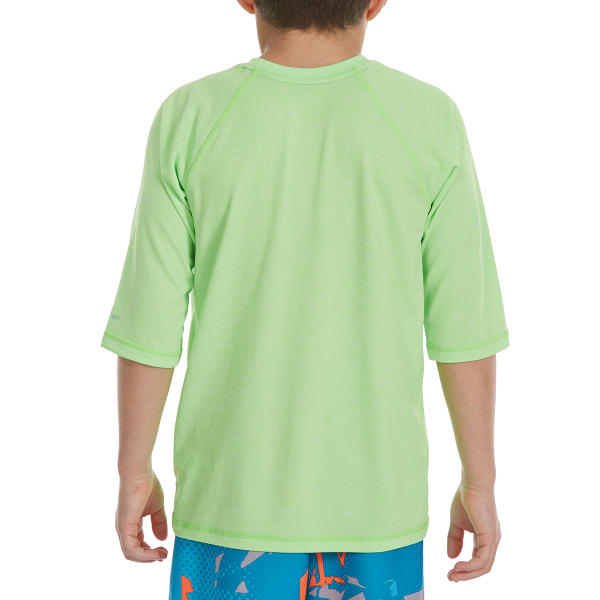 NIKE Big Boys' Heather Swoosh Half-Sleeve Hydroguard Rash Guard