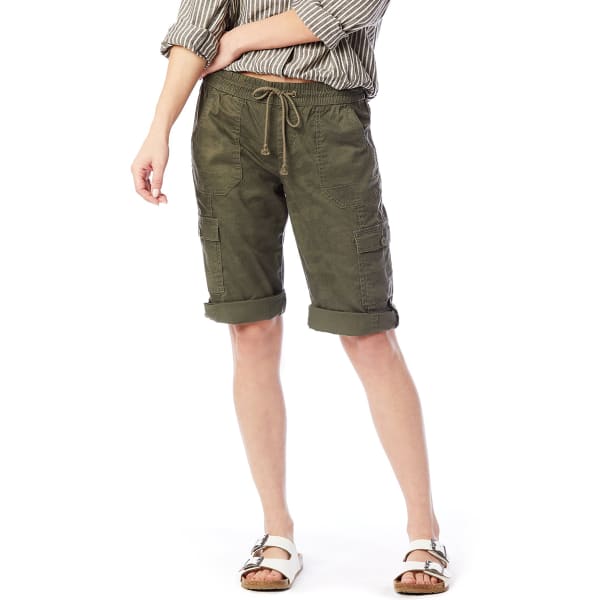 UNIONBAY Juniors' Greyson Convertible Skimmer Roll-Down Capri Pants