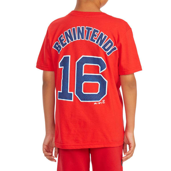 BOSTON RED SOX Big Boys' Andrew Benintendi #16 Name and Number Short-Sleeve Tee