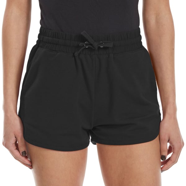 AMBIANCE Juniors' Solid High-Waist Knit Shorts