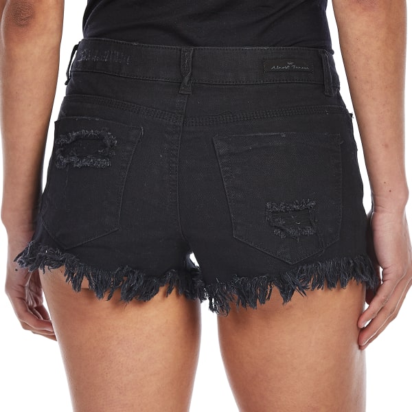 ALMOST FAMOUS Juniors' Frayed Hem Denim Shorts