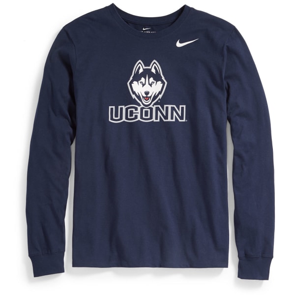 NIKE Men's UConn College Logo Long-Sleeve Tee