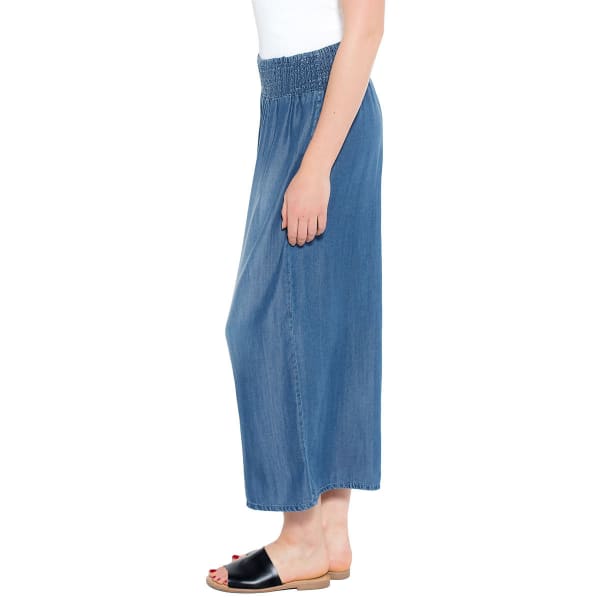 TAYLOR & SAGE Juniors' Smocked Waist Tencel Gaucho Pants