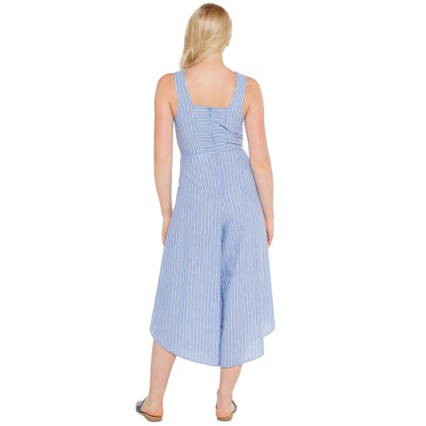 TAYLOR & SAGE Juniors' Seersucker Stripe Jumpsuit