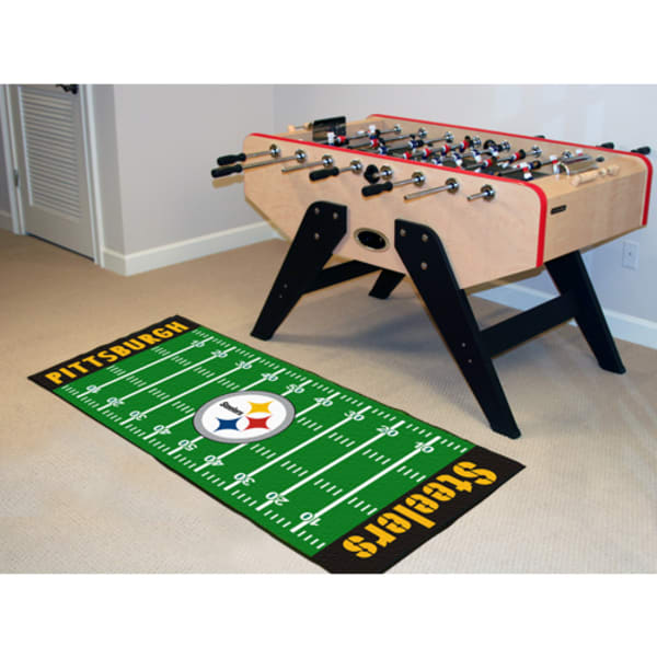 FAN MATS Pittsburgh Steelers Football Field Runner