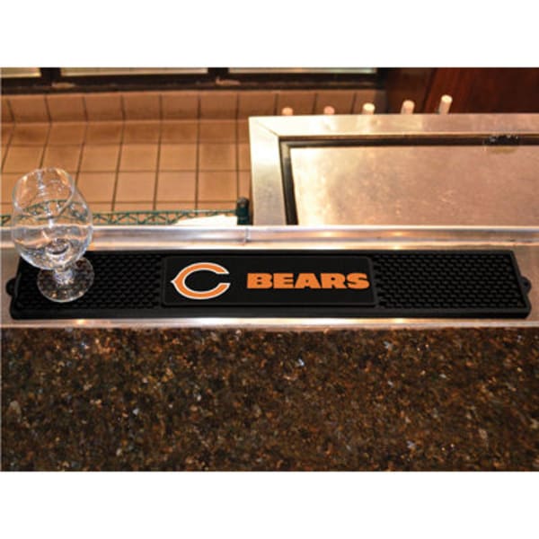 FAN MATS Chicago Bears Drink Mat, Black